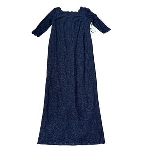 Adrianna Papell Navy Lace Gown